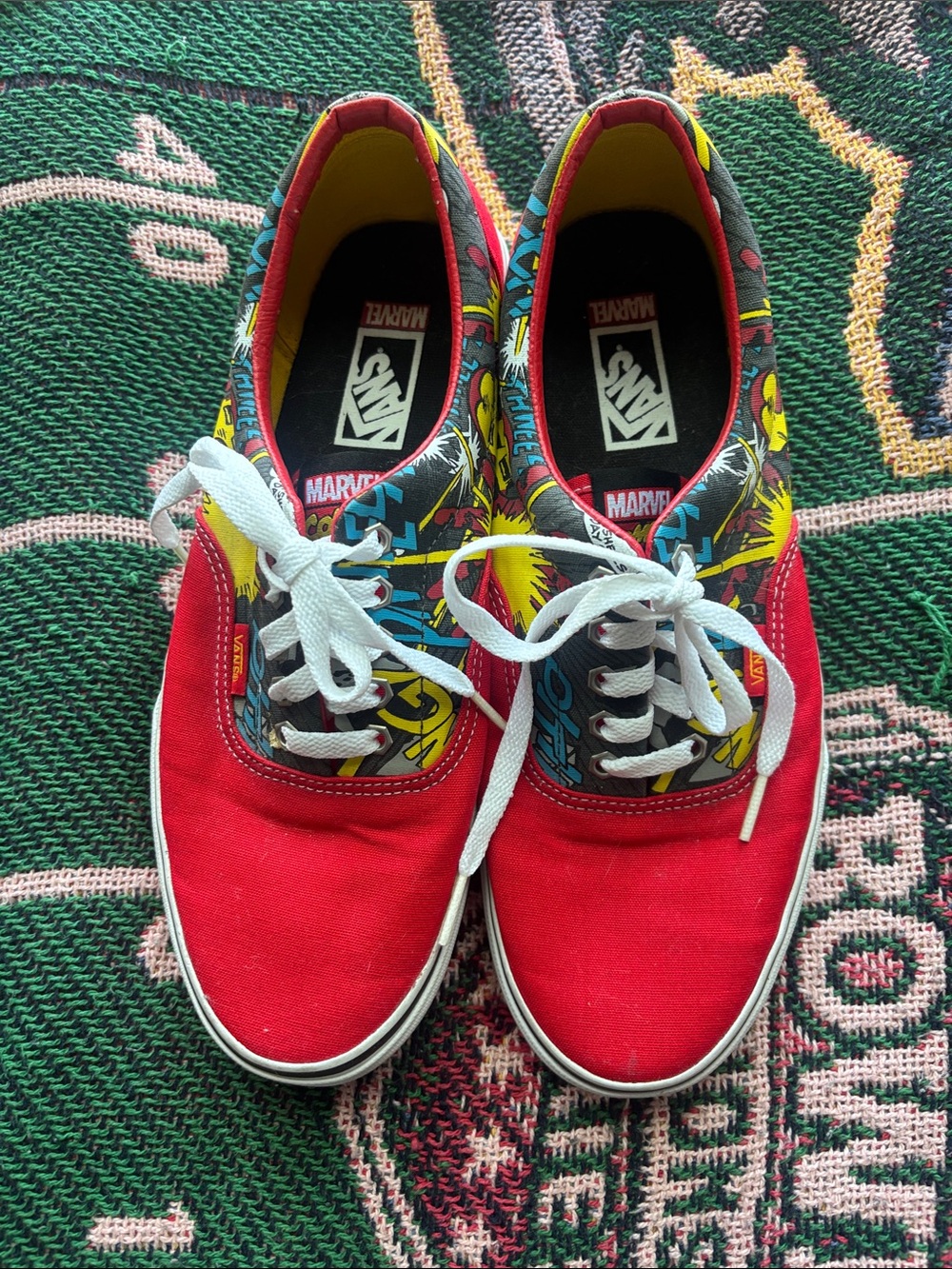 Vans Kids Red Comic Panel Skate Sneakers